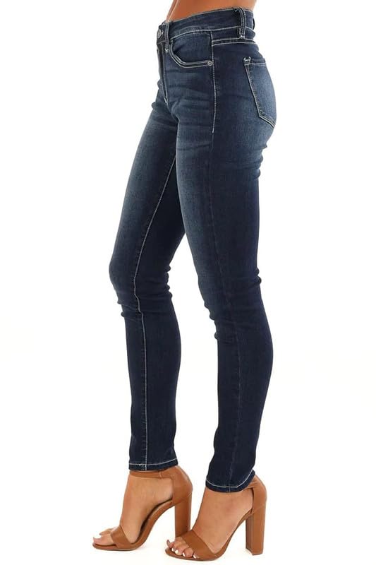 Allimy Women's High Rise Skinny Stretch Ripped Jeans High Waisted Destroyed Denim Pants