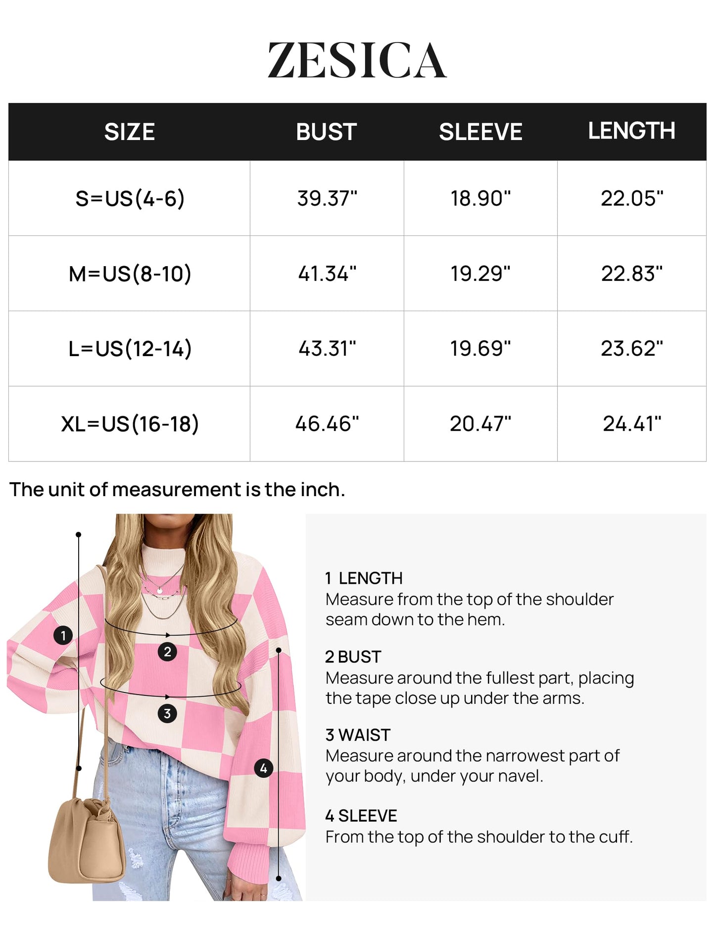 ZESICA Women's 2024 Fall Fashion Turtleneck Long Sleeve Striped Ribbed Knit Loose Pullover Sweater Tops