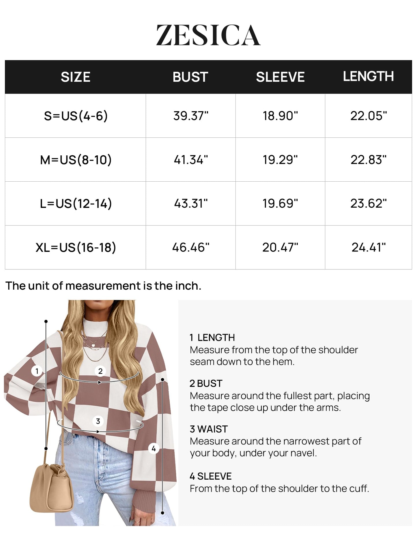 ZESICA Women's 2024 Fall Fashion Turtleneck Long Sleeve Striped Ribbed Knit Loose Pullover Sweater Tops