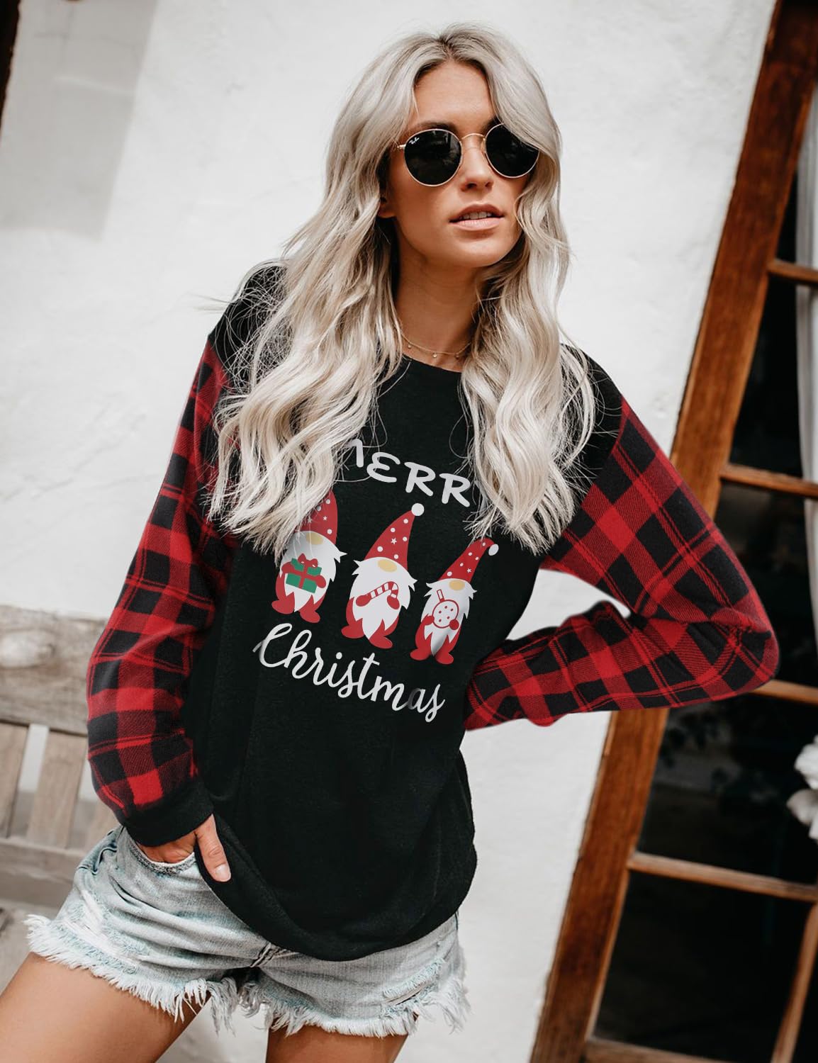 Blooming Jelly Womens Knit Pullover Sweaters Crewneck Long Sleeve Star Print Lightweight Cute Top