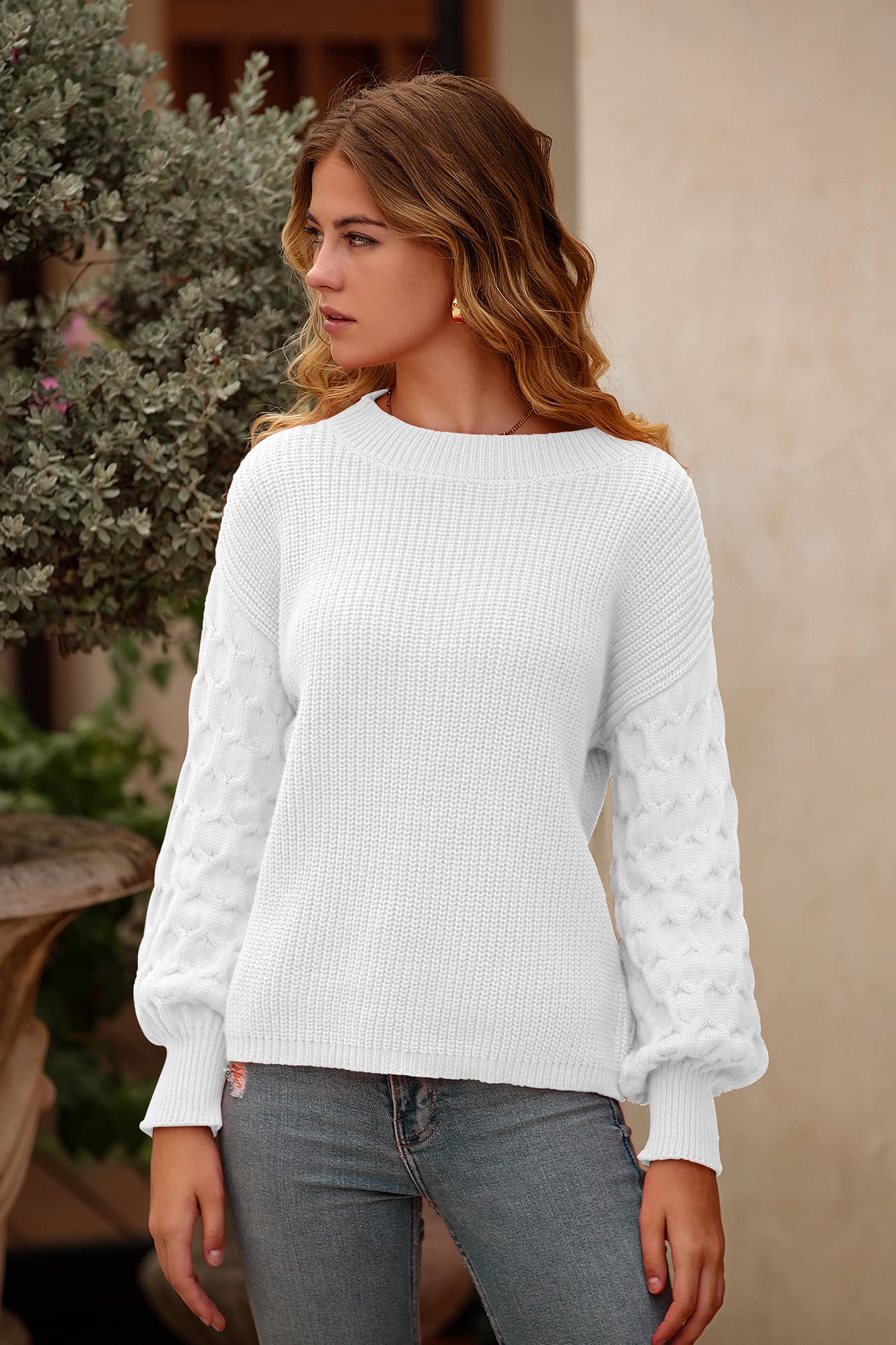 PRETTYGARDEN Women's 2024 Winter Pullover Sweater Casual Long Sleeve Crewneck Loose Chunky Knit Jumper Tops Blouse