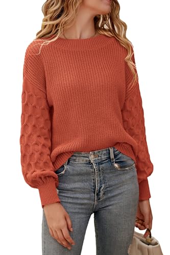 PRETTYGARDEN Women's 2024 Winter Pullover Sweater Casual Long Sleeve Crewneck Loose Chunky Knit Jumper Tops Blouse
