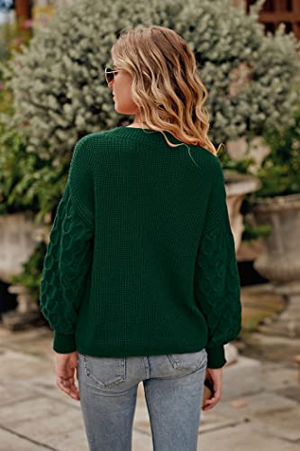 PRETTYGARDEN Women's 2024 Winter Pullover Sweater Casual Long Sleeve Crewneck Loose Chunky Knit Jumper Tops Blouse