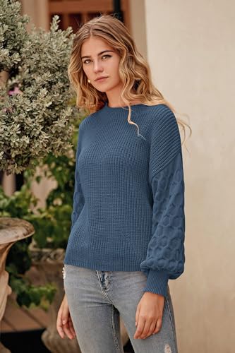 PRETTYGARDEN Women's 2024 Winter Pullover Sweater Casual Long Sleeve Crewneck Loose Chunky Knit Jumper Tops Blouse