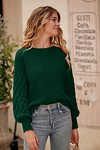 PRETTYGARDEN Women's 2024 Winter Pullover Sweater Casual Long Sleeve Crewneck Loose Chunky Knit Jumper Tops Blouse