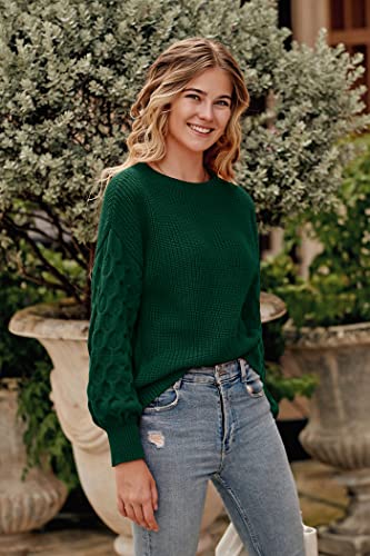 PRETTYGARDEN Women's 2024 Winter Pullover Sweater Casual Long Sleeve Crewneck Loose Chunky Knit Jumper Tops Blouse