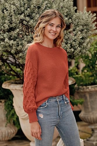PRETTYGARDEN Women's 2024 Winter Pullover Sweater Casual Long Sleeve Crewneck Loose Chunky Knit Jumper Tops Blouse