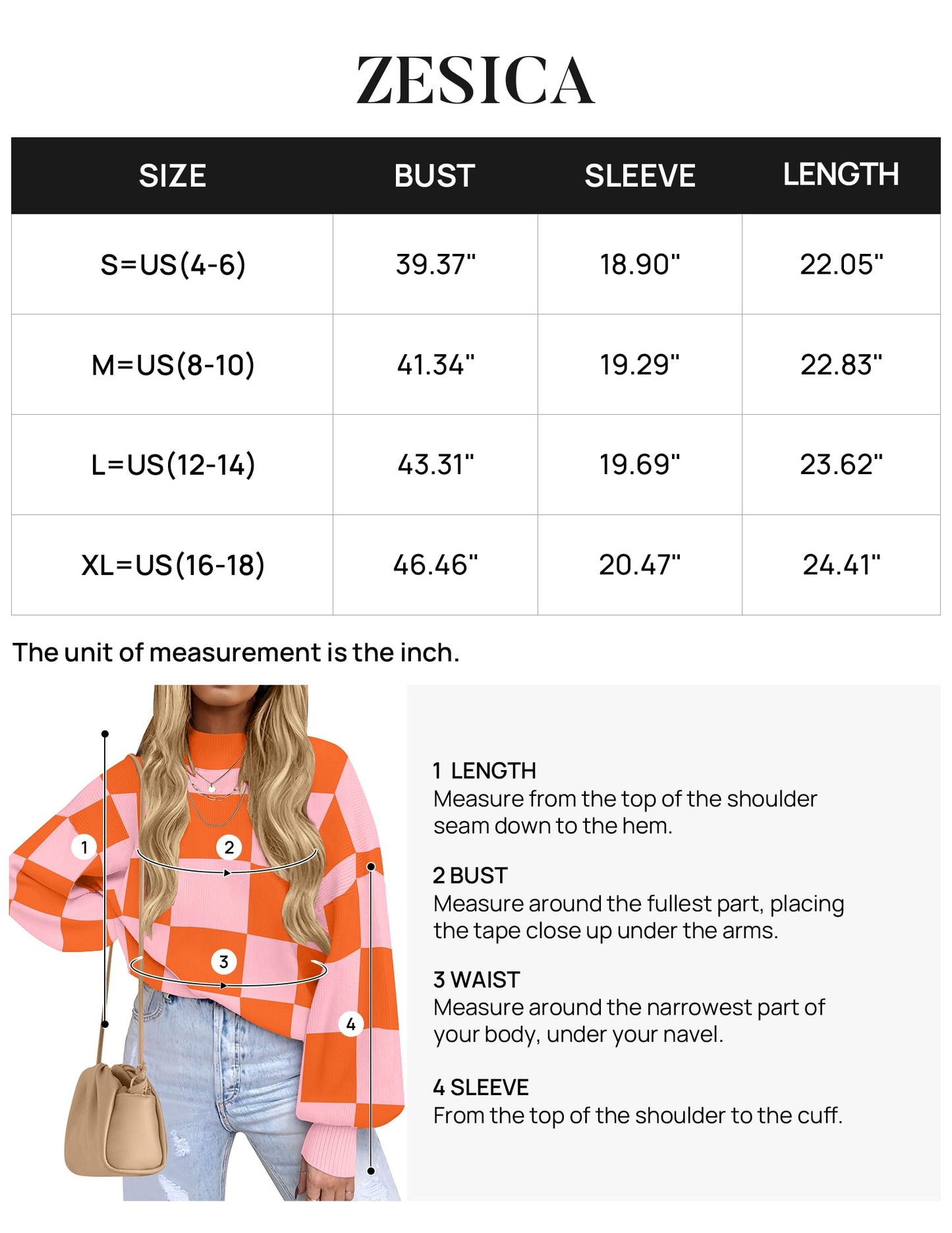 ZESICA Women's 2024 Fall Fashion Turtleneck Long Sleeve Striped Ribbed Knit Loose Pullover Sweater Tops