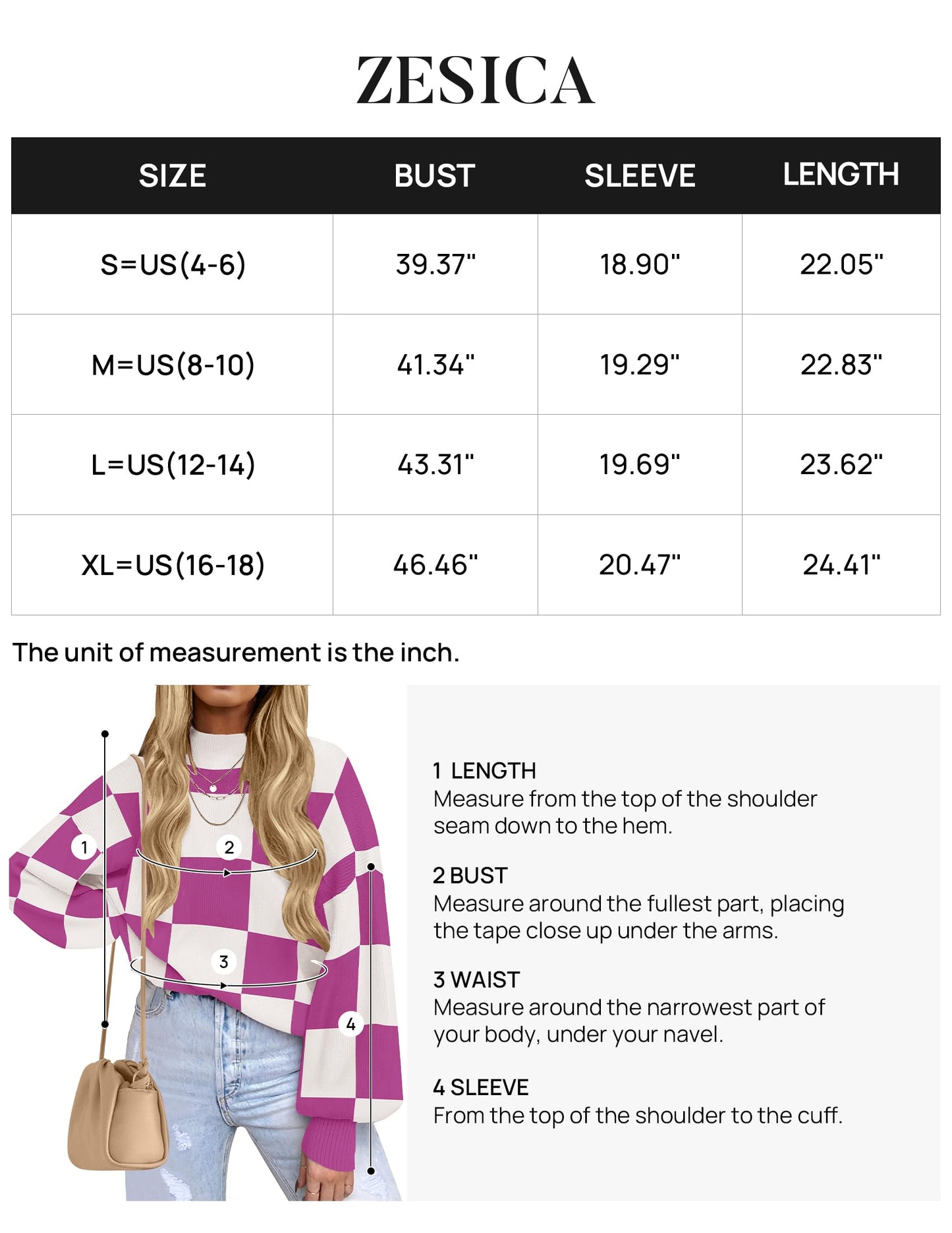 ZESICA Women's 2024 Fall Fashion Turtleneck Long Sleeve Striped Ribbed Knit Loose Pullover Sweater Tops