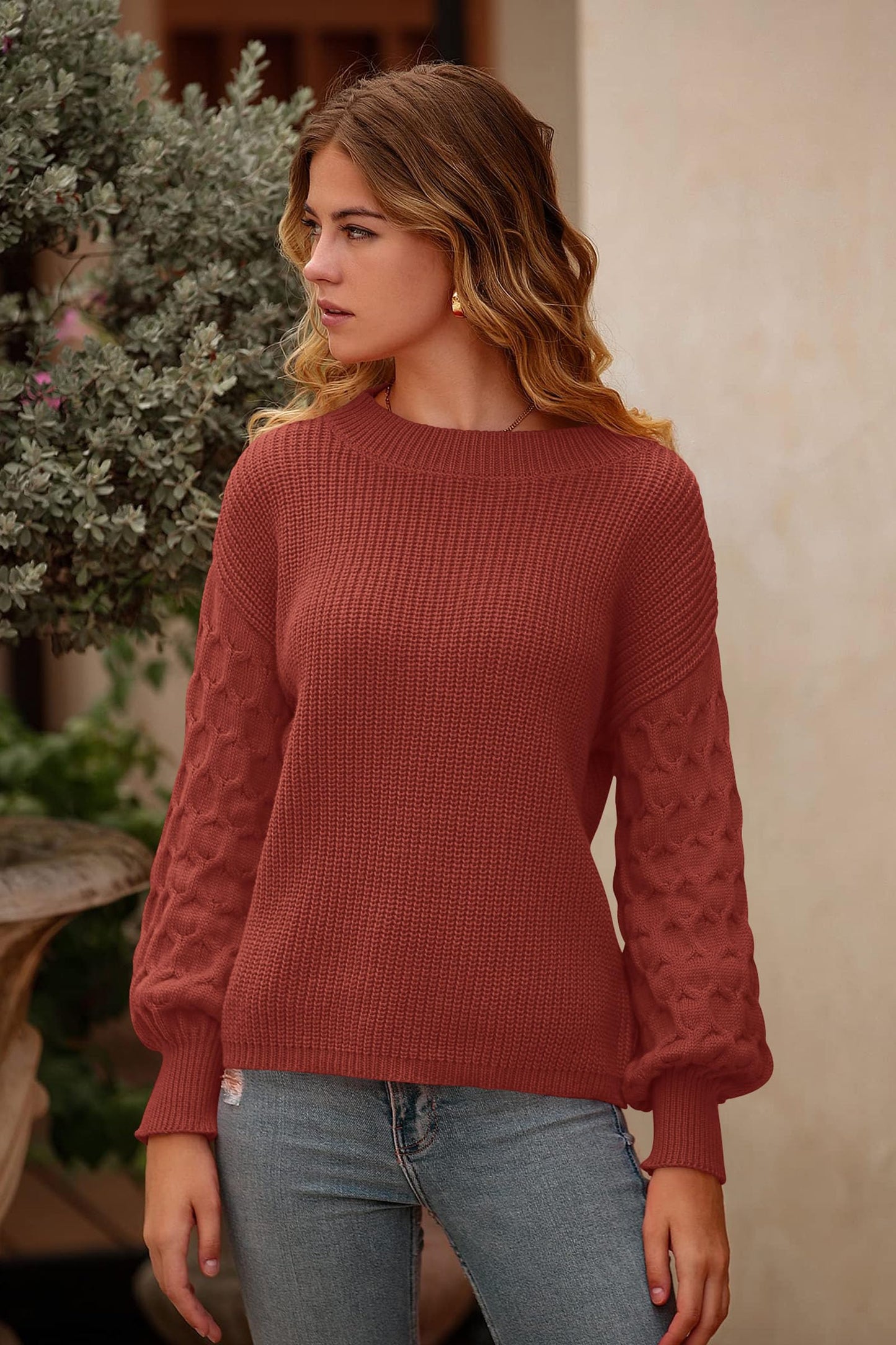 PRETTYGARDEN Women's 2024 Winter Pullover Sweater Casual Long Sleeve Crewneck Loose Chunky Knit Jumper Tops Blouse