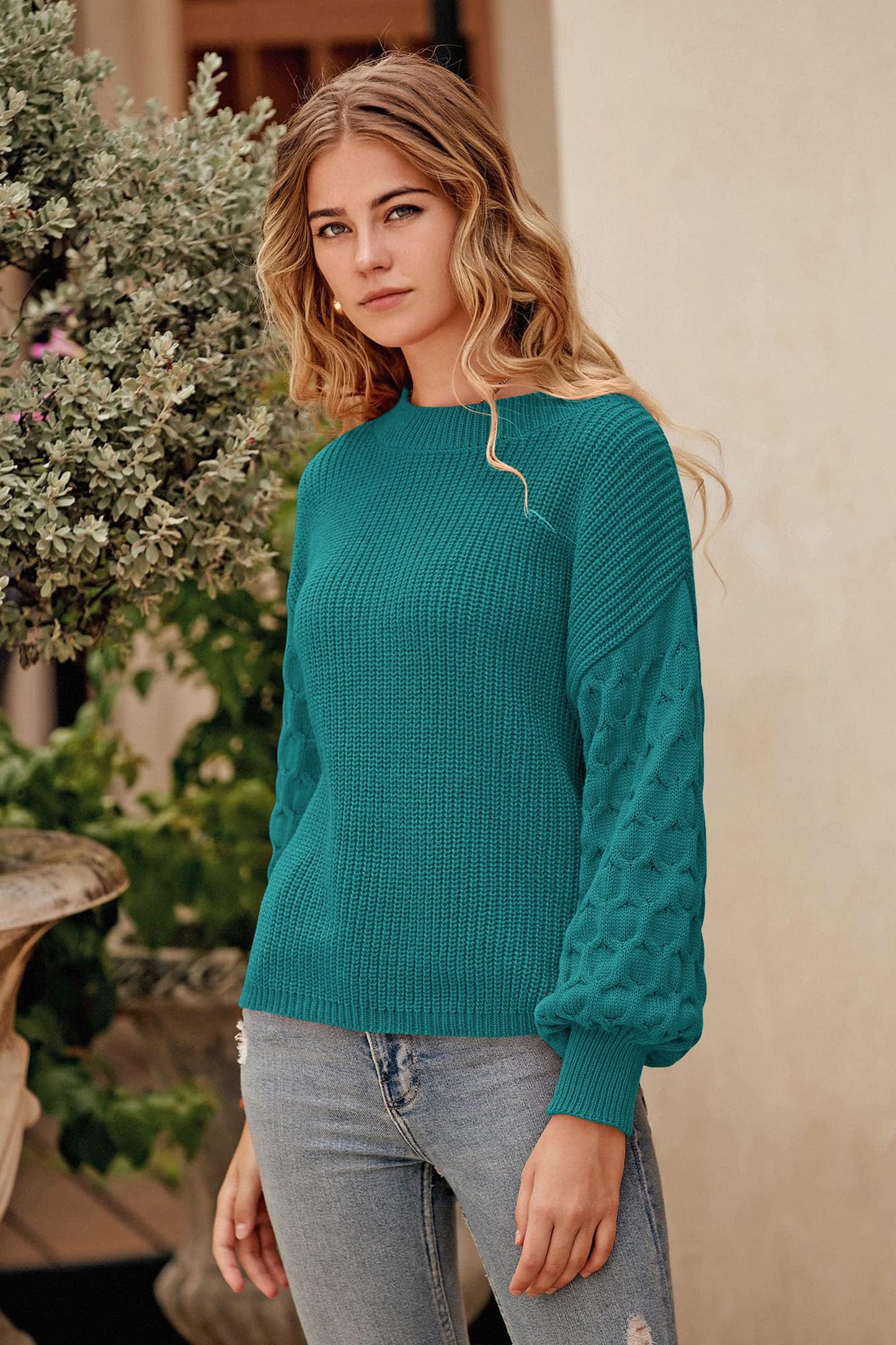 PRETTYGARDEN Women's 2024 Winter Pullover Sweater Casual Long Sleeve Crewneck Loose Chunky Knit Jumper Tops Blouse