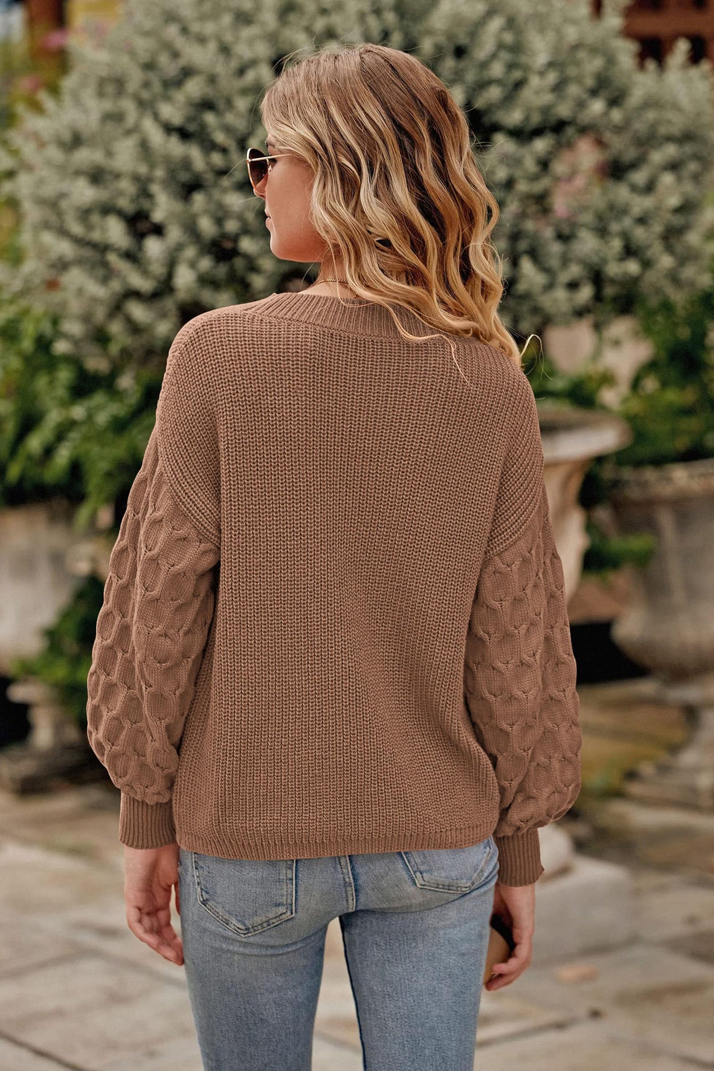 PRETTYGARDEN Women's 2024 Winter Pullover Sweater Casual Long Sleeve Crewneck Loose Chunky Knit Jumper Tops Blouse
