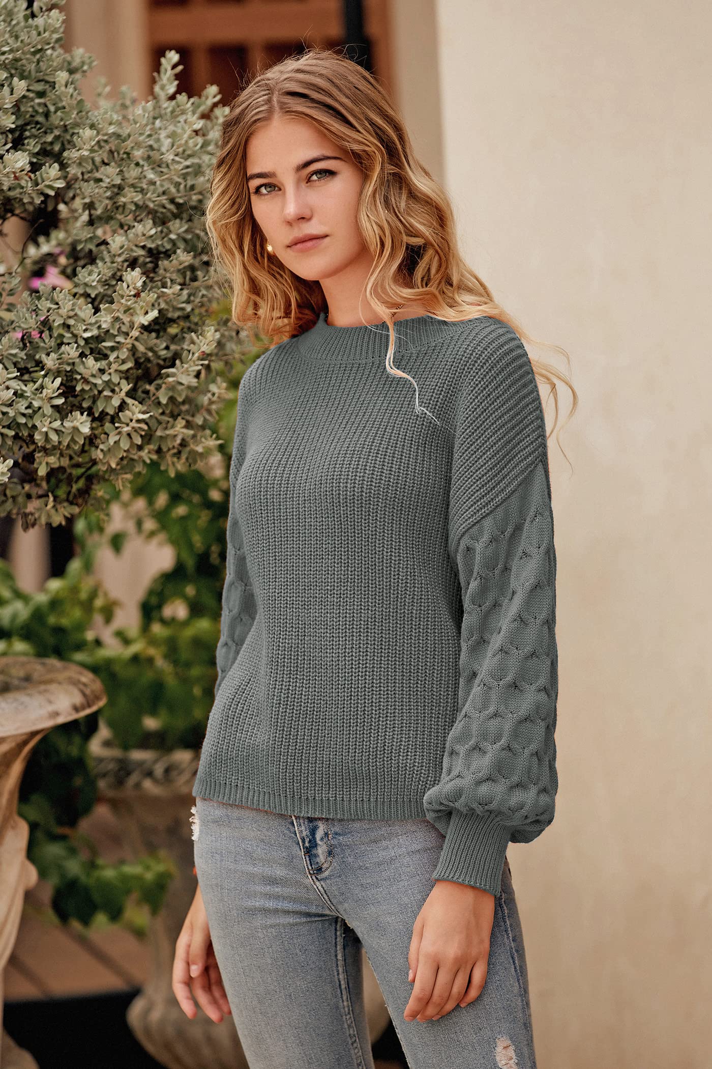 PRETTYGARDEN Women's 2024 Winter Pullover Sweater Casual Long Sleeve Crewneck Loose Chunky Knit Jumper Tops Blouse