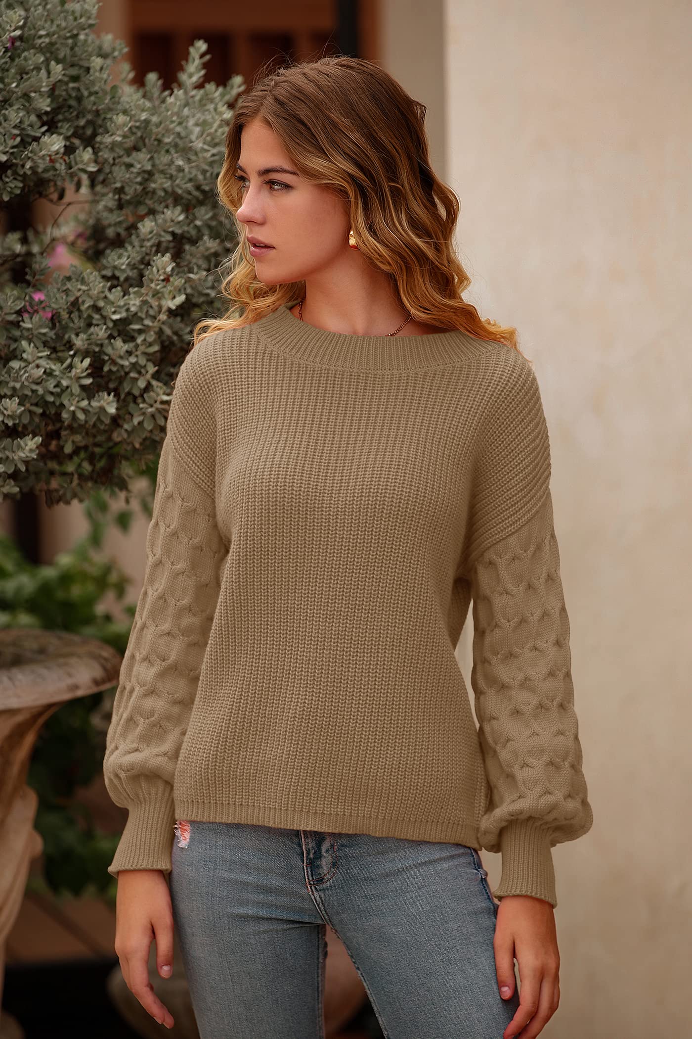 PRETTYGARDEN Women's 2024 Winter Pullover Sweater Casual Long Sleeve Crewneck Loose Chunky Knit Jumper Tops Blouse