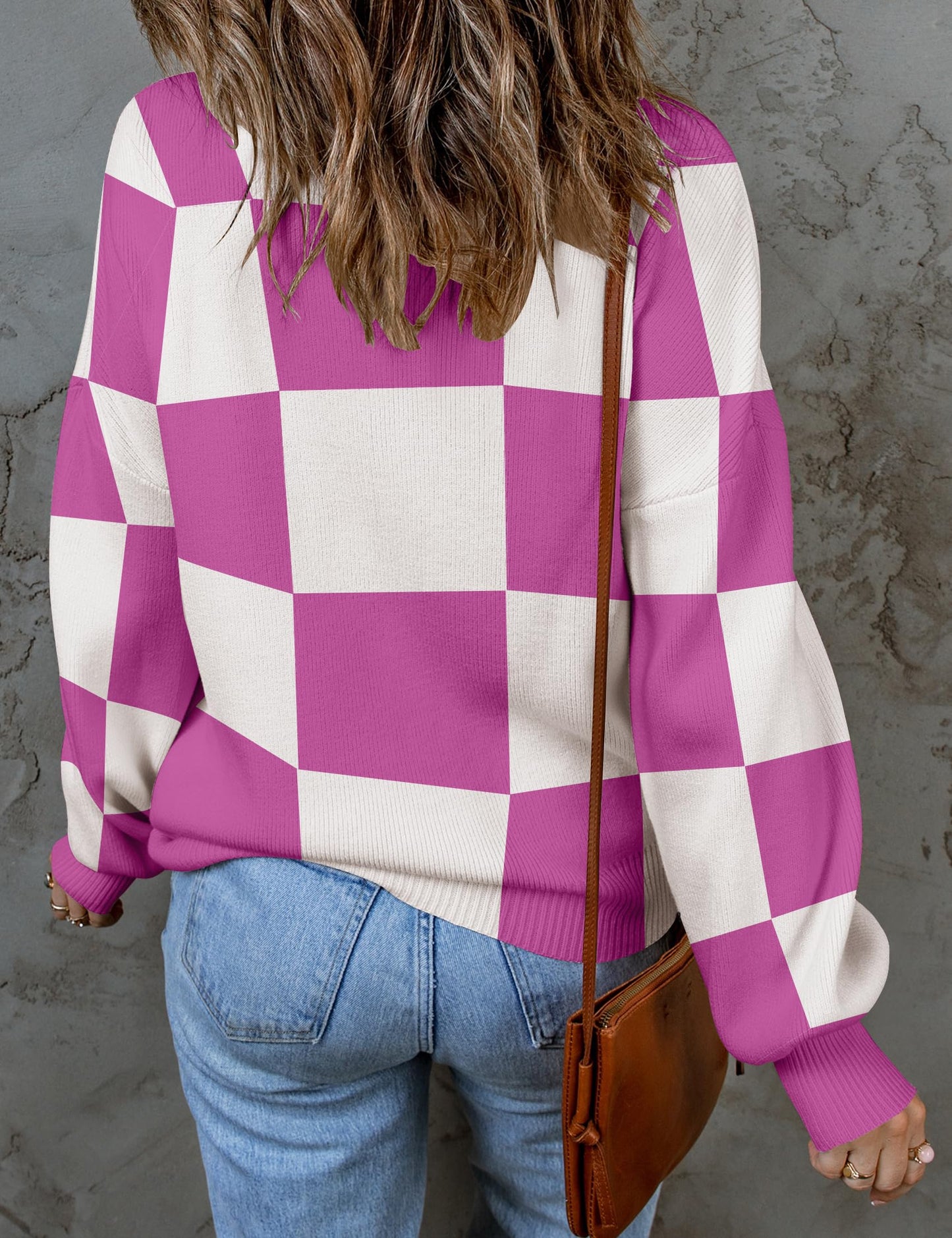 ZESICA Women's 2024 Fall Fashion Turtleneck Long Sleeve Striped Ribbed Knit Loose Pullover Sweater Tops
