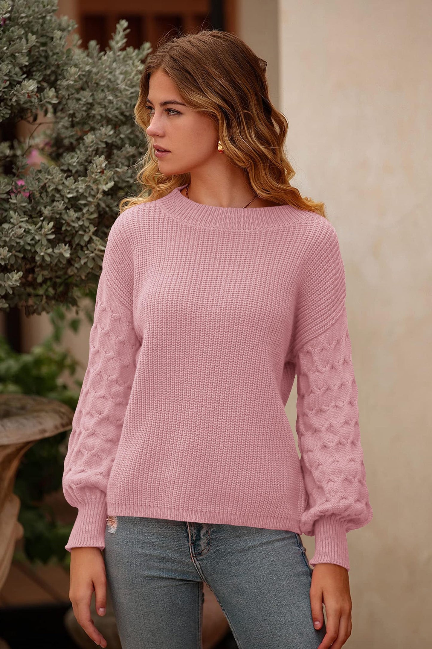 PRETTYGARDEN Women's 2024 Winter Pullover Sweater Casual Long Sleeve Crewneck Loose Chunky Knit Jumper Tops Blouse