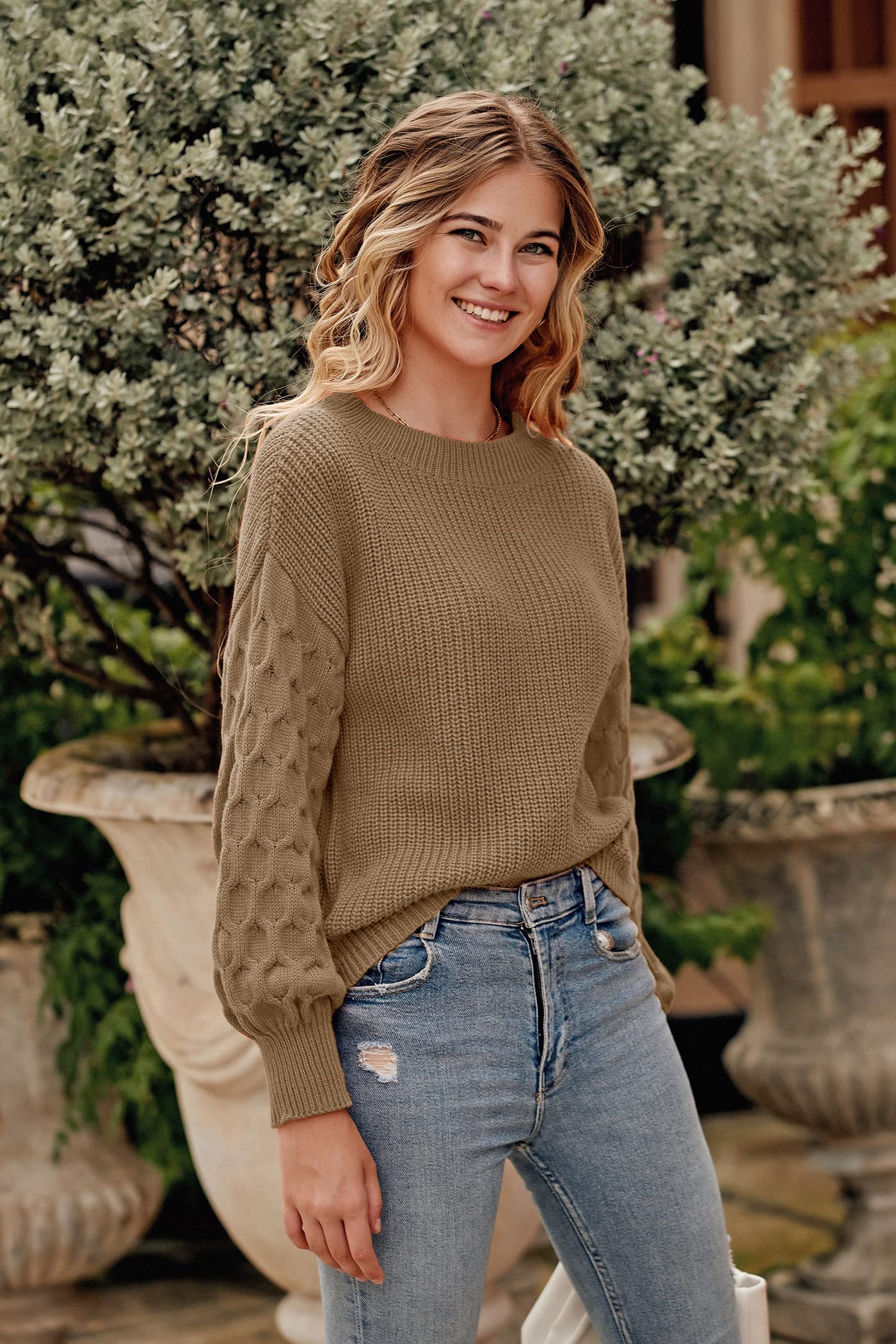 PRETTYGARDEN Women's 2024 Winter Pullover Sweater Casual Long Sleeve Crewneck Loose Chunky Knit Jumper Tops Blouse