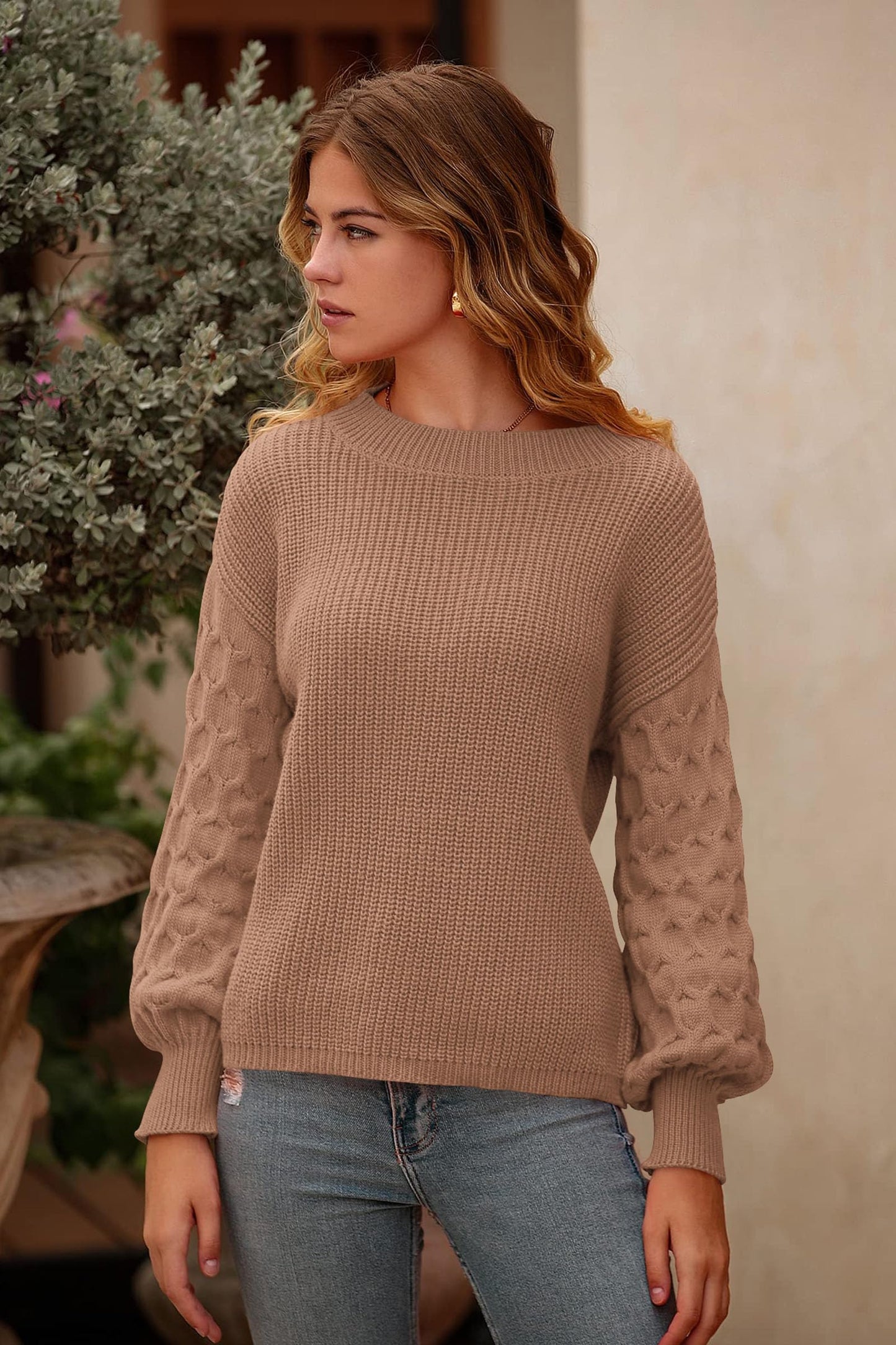 PRETTYGARDEN Women's 2024 Winter Pullover Sweater Casual Long Sleeve Crewneck Loose Chunky Knit Jumper Tops Blouse