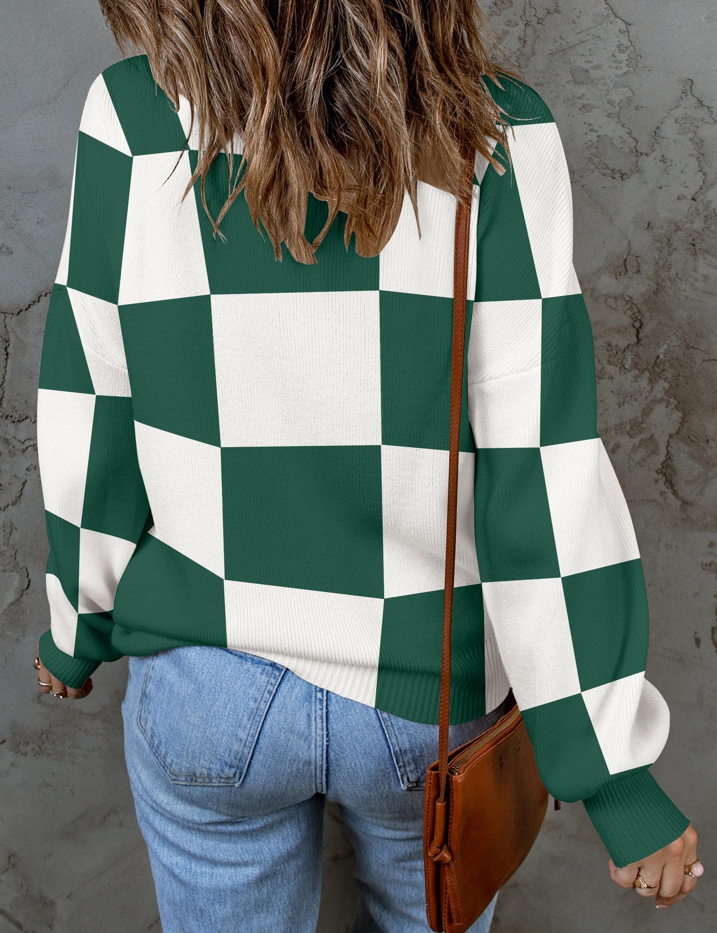 ZESICA Women's 2024 Fall Fashion Turtleneck Long Sleeve Striped Ribbed Knit Loose Pullover Sweater Tops