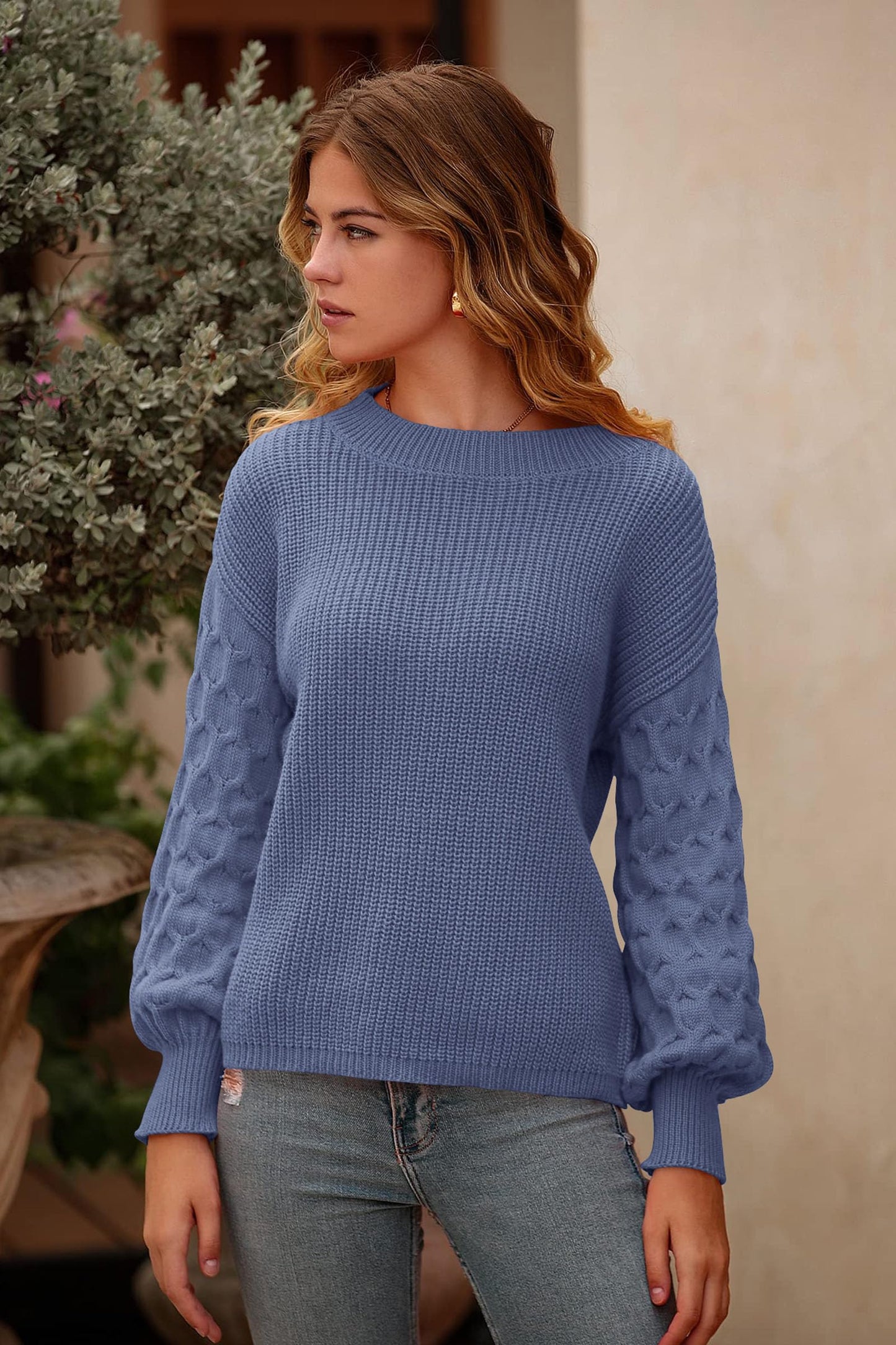 PRETTYGARDEN Women's 2024 Winter Pullover Sweater Casual Long Sleeve Crewneck Loose Chunky Knit Jumper Tops Blouse