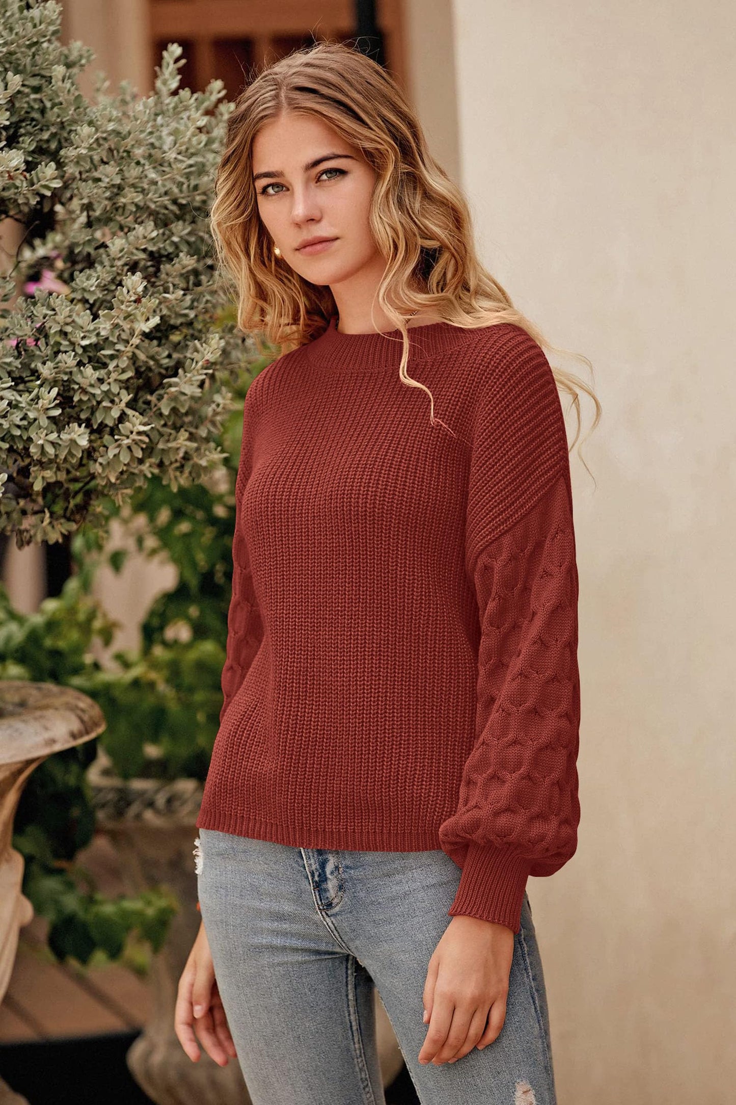 PRETTYGARDEN Women's 2024 Winter Pullover Sweater Casual Long Sleeve Crewneck Loose Chunky Knit Jumper Tops Blouse