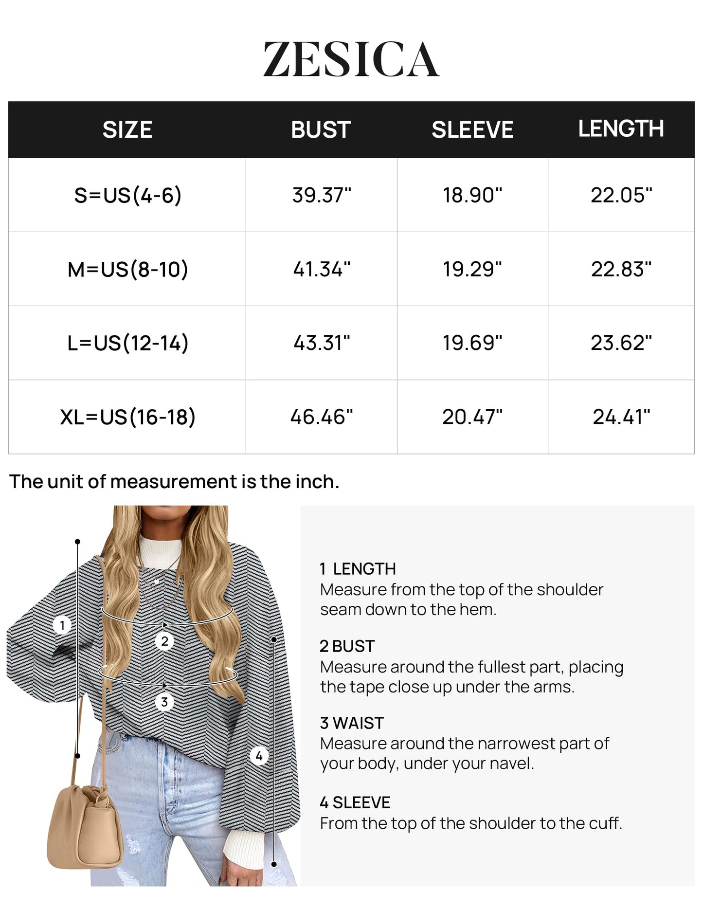 ZESICA Women's 2024 Fall Fashion Turtleneck Long Sleeve Striped Ribbed Knit Loose Pullover Sweater Tops