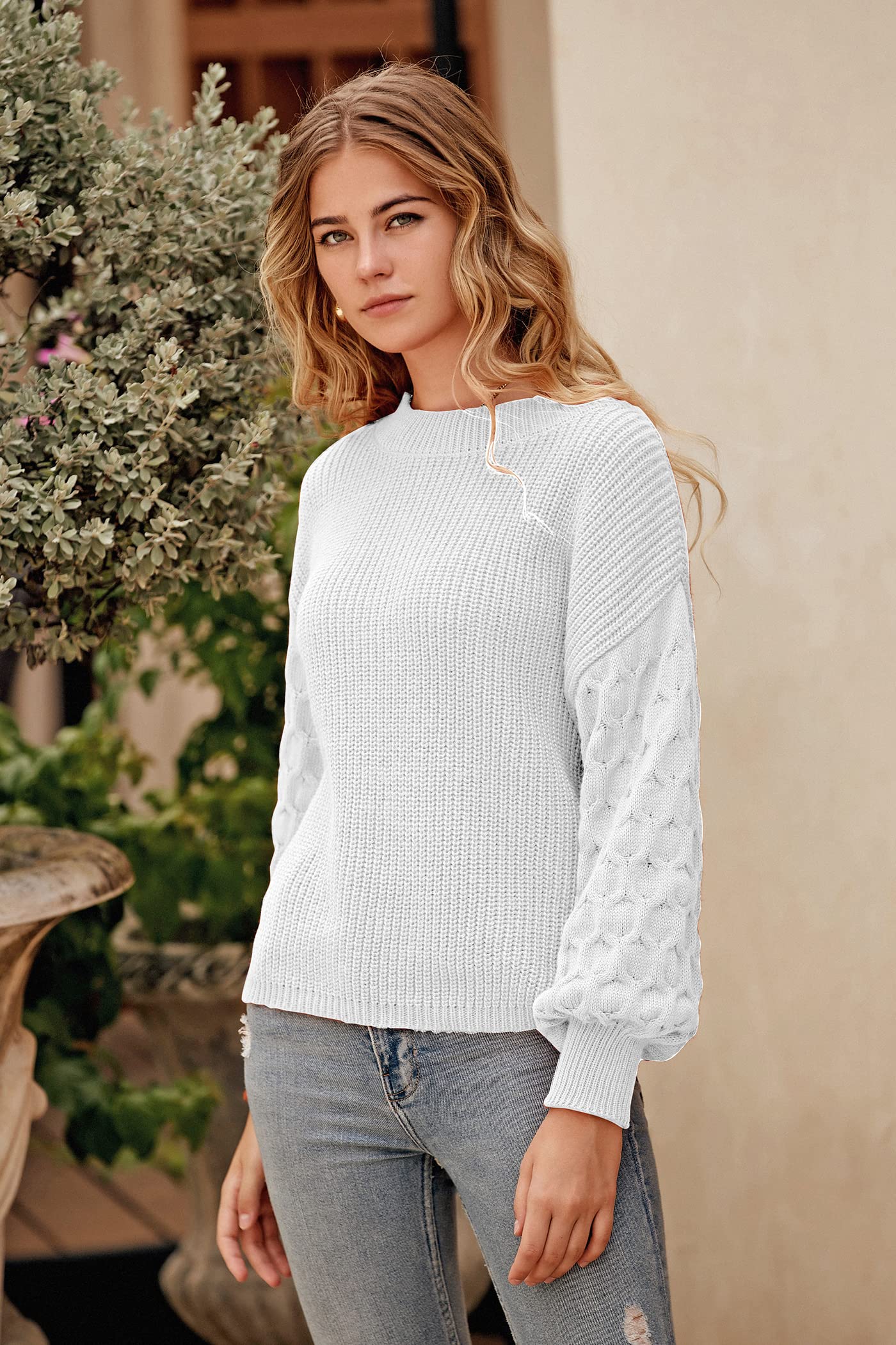 PRETTYGARDEN Women's 2024 Winter Pullover Sweater Casual Long Sleeve Crewneck Loose Chunky Knit Jumper Tops Blouse