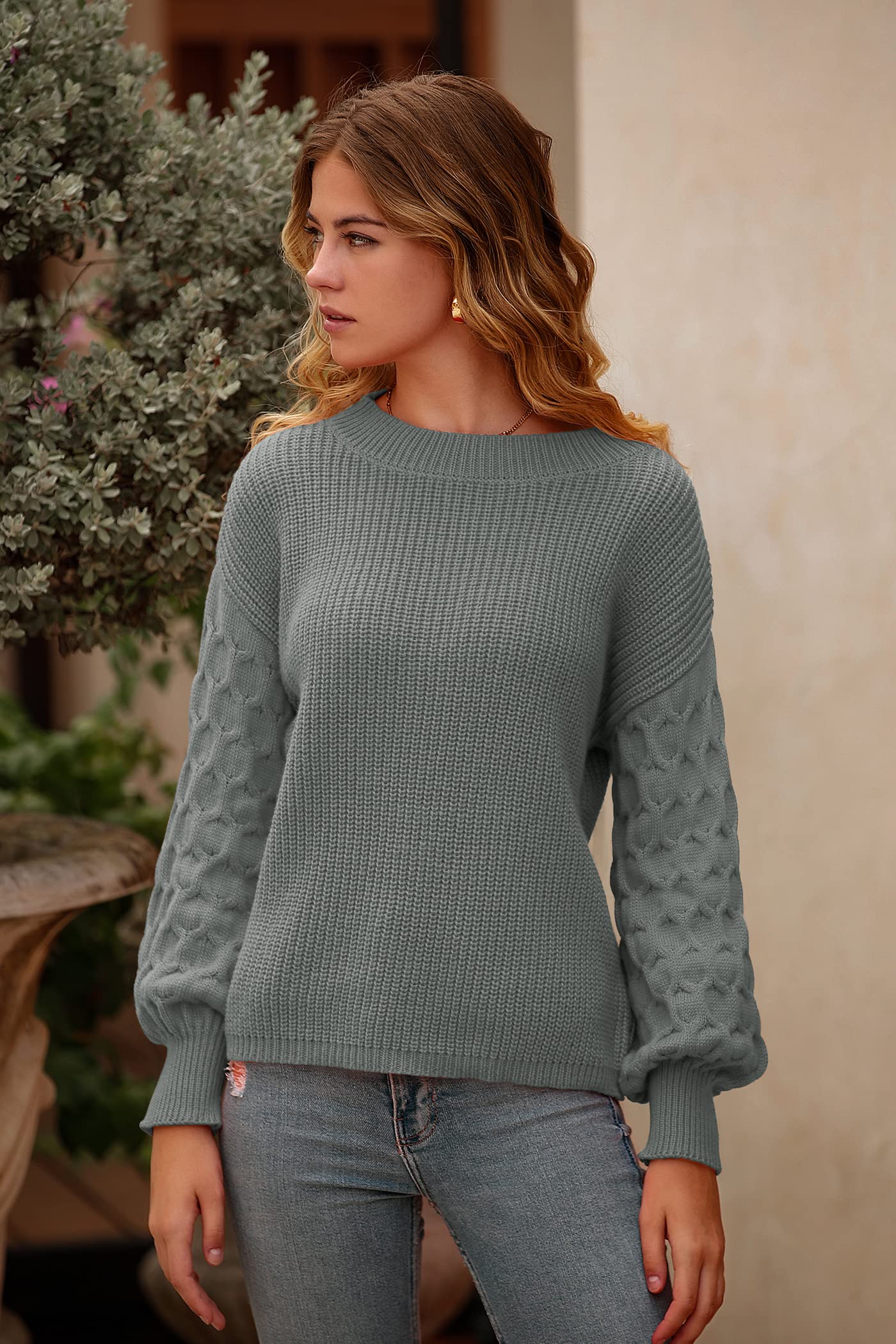 PRETTYGARDEN Women's 2024 Winter Pullover Sweater Casual Long Sleeve Crewneck Loose Chunky Knit Jumper Tops Blouse
