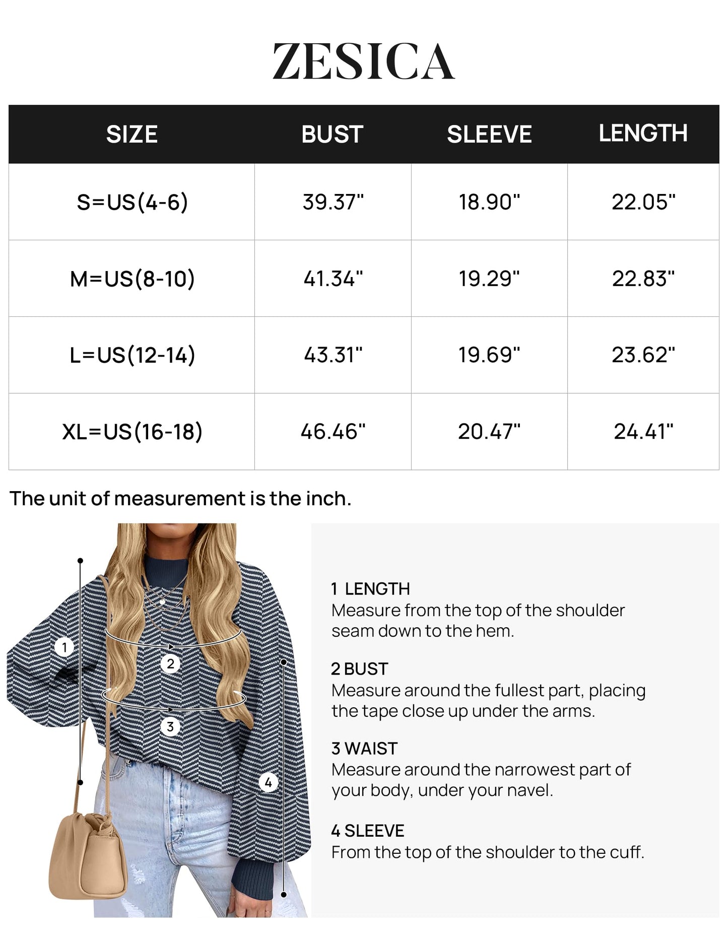 ZESICA Women's 2024 Fall Fashion Turtleneck Long Sleeve Striped Ribbed Knit Loose Pullover Sweater Tops